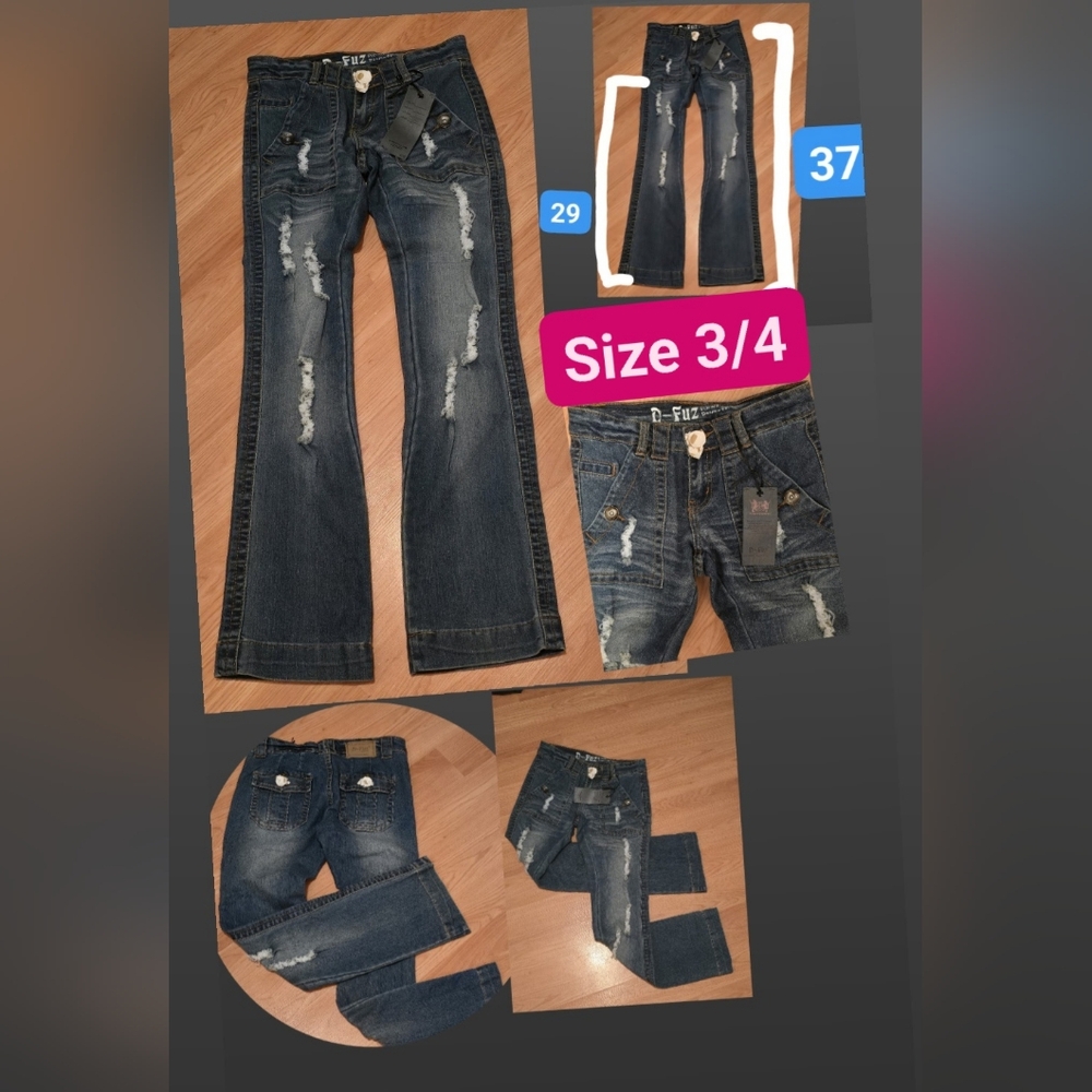 Blue Distressed Women's Jeans